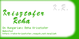 krisztofer reha business card